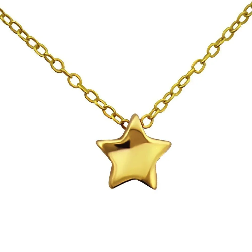 14k Gold Vermeil Star Necklace – Dainty Minimalist Pendant
